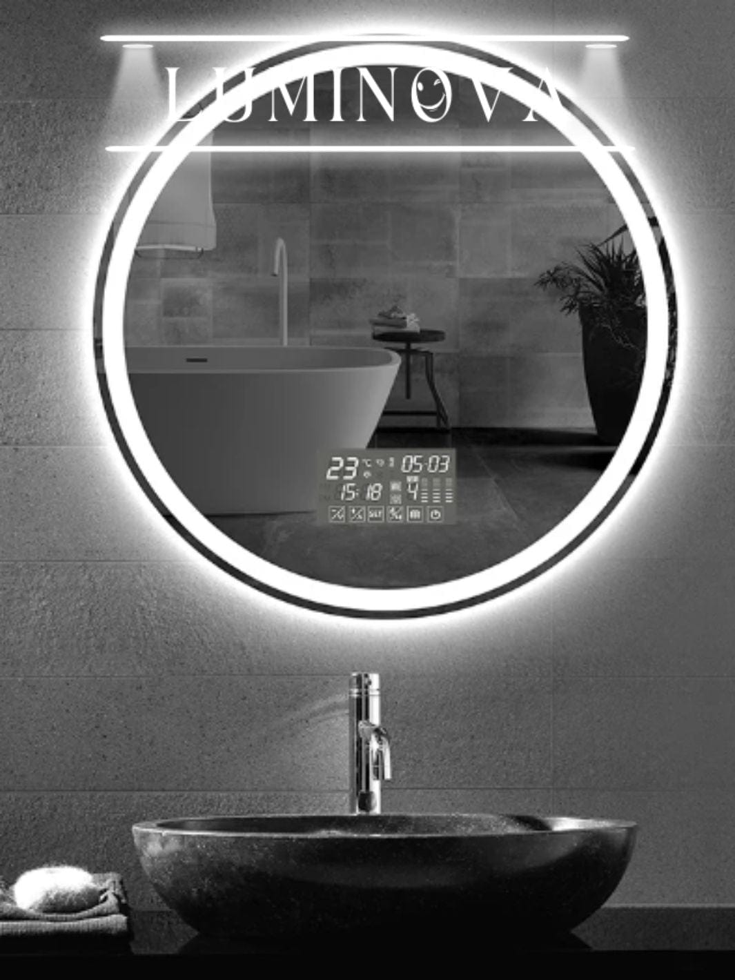 Miroir led rond salle de bain